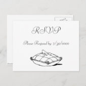 シンデレラスリッパカスタムRSVPポストカード インビテーションポストカード (正面/裏面)