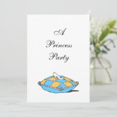 シンデレラスリッパティール(緑がかった色)ピロー招待状 招待状 (スタンド正面)