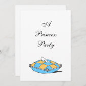 シンデレラスリッパティール(緑がかった色)ピロー招待状 招待状 (正面/裏面)