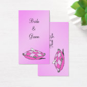 シンデレラスリッパピンクピローカスタムウェディングラベル (デスク)