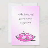 シンデレラスリッパピンクピロー結婚式招待状 招待状 (正面)