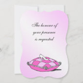 シンデレラスリッパピンクピロー結婚式招待状 招待状 (正面)