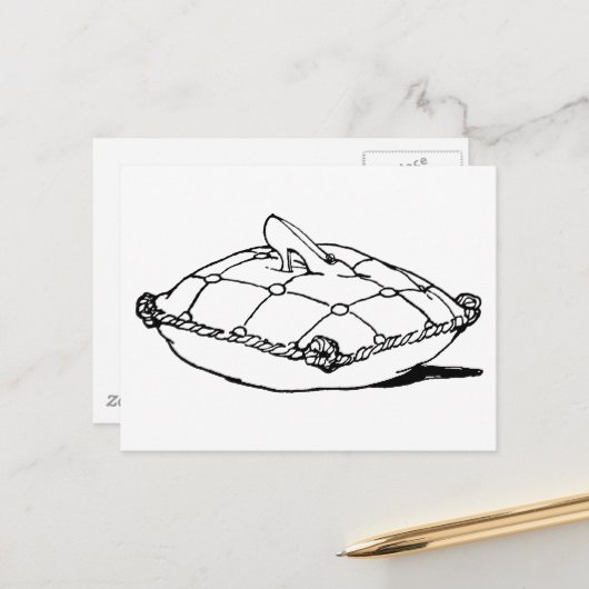 シンデレラスリッパヴィンテージフェアリータールアート ポストカード (正面/裏面インサイチュ)