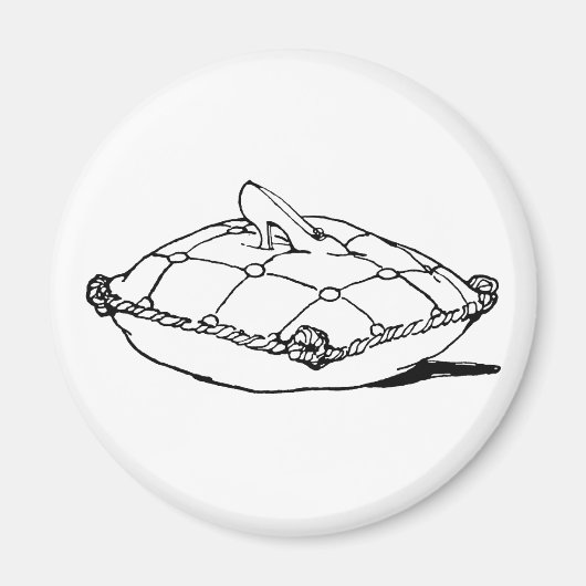 シンデレラスリッパヴィンテージフェアリータールアート マグネット (正面)