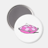 シンデレラスリッパーオンピンクピローアニメヴィンテージ マグネット (正面/裏面)