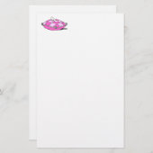 シンデレラスリッパーオンピンクピローアニメヴィンテージ 便箋 (正面/裏面)