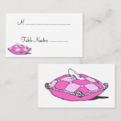 シンデレラスリッパーピンクカスタムのテーブル座席表 プレイスカード (正面/裏面)