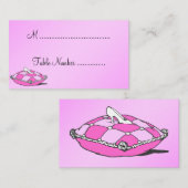 シンデレラスリッパーピンクカスタムのテーブル座席表 プレイスカード (正面/裏面)