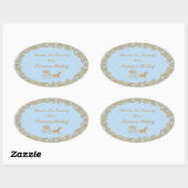 シンデレラパーティーありがとうステッカー 楕円形シール (シート)