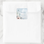 シンデレラフェアリー物語ライトブルーピンクありがとう スクエアシール (バッグ)