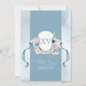 シンデレラフェアリー話ブルーピンクフローラキンセアニェラ 招待状 (裏面)