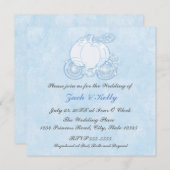 シンデレラブルーキャリッジフェアユタレ招待状 招待状 (正面/裏面)