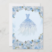 シンデレラブルーシルバーバラプリンセスキンセアニェラ 招待状 (裏面)