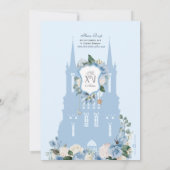 シンデレラブルーシルバーフローラプリンセスキンセアニェラ 招待状 (裏面)