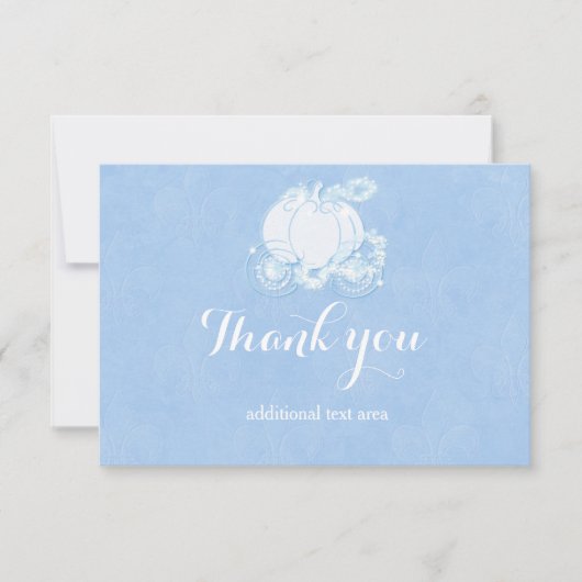 シンデレラブルー王室のプリンセスキャリッジカード サンキューカード (正面)