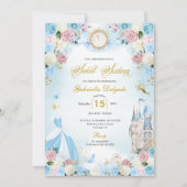 シンデレラブルー&ピンクフェアユタレプリンセススウィート16 招待状 (正面)