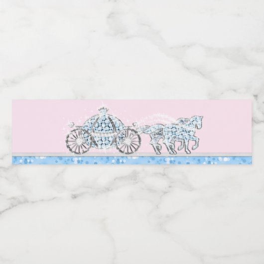 シンデレラプリンセスウォーターボトルラベル ペットボトルラベル (シングルラベル)