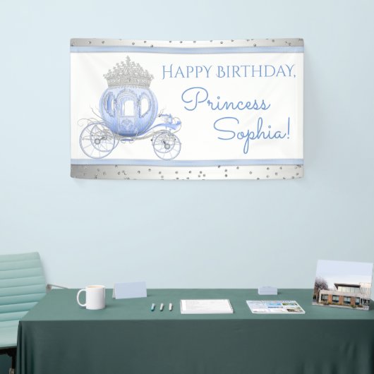 シンデレラプリンセスガールズ誕生日バナー 横断幕 (トレードショー)