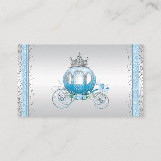 シンデレラプリンセスキャリッジテーブルシーティングカード 名刺 (裏面)