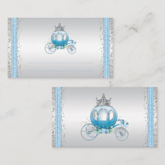 シンデレラプリンセスキャリッジテーブルシーティングカード 名刺 (正面/裏面)