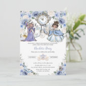 シンデレラプリンセスフェアユタリーブルーフローラ誕生日 招待状 (スタンド正面)