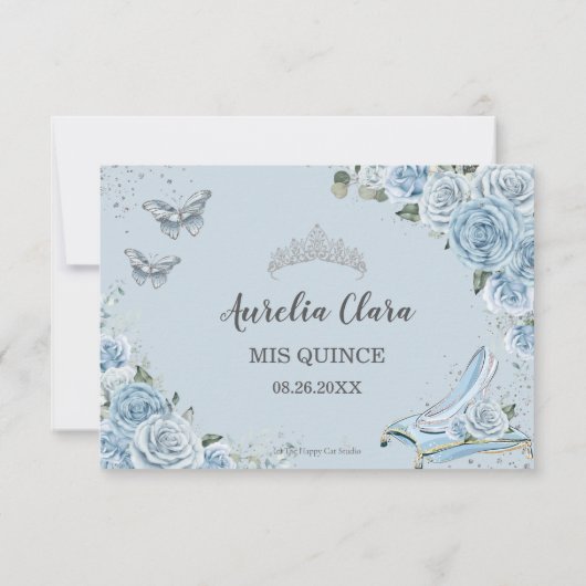 シンデレラプリンセスベビーブルーフローラキンセアニラ 出欠カード (裏面)