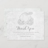 シンデレラホワイト王室のプリンセスキャリッジカード サンキューカード (正面/裏面)