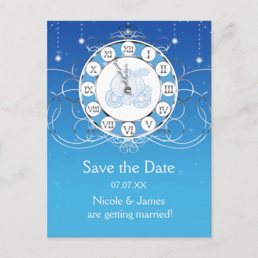 シンデレラミッドナイトシルバー日付を保存 案内ポストカード (正面)