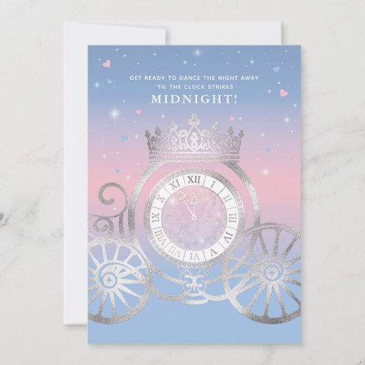 シンデレラライトブルーとピンクキンセアニェラ 招待状 (裏面)