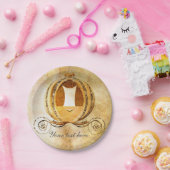 シンデレラヴィンテージキャリッジ誕生日パーティープレート ペーパープレート (パーティー)