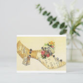 シンデレラヴィンテージビクトリアンファンスリッパ ポストカード (スタンド正面)