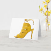 シンデレラ引用文アクアズライエローシューズ カード (黄色い花)