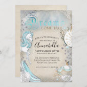 シンデレラ童話の夢来真夢 招待状 (正面/裏面)