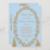 シンデレラ誕生日サンキュー 招待状 (正面/裏面)