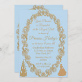 シンデレラ誕生日パーティーの招待 招待状 (正面/裏面)