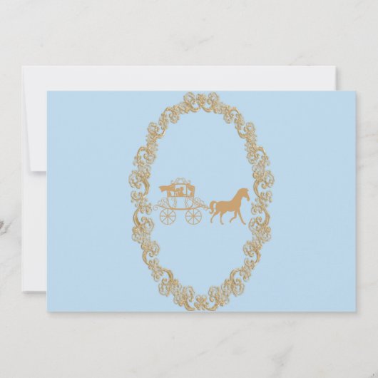 シンデレラ誕生日パーティー写真ありがとう 招待状 (裏面)