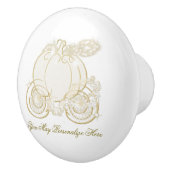 シンデレラ金ゴールドパンプキンキャリッジプリンセス セラミックノブ (右)