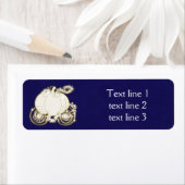 シンデレラ金ゴールド王室のキャリッジブルー住所 シール (インサイチュ)