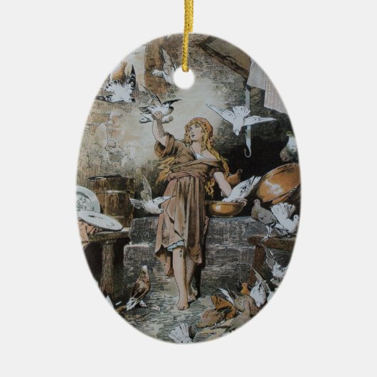シンデレラ – おとぎ話 – ミュルヘン – グリム セラミックオーナメント (正面)