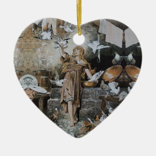 シンデレラ – おとぎ話 – ミュルヘン – グリム セラミックオーナメント (正面)