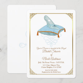 シンデレラ ガラス スリッパ エレガント ブライダル シャワー 招待状