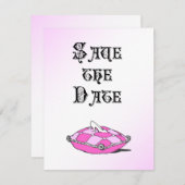 シンデレラ ガラス スリッパ ピンク 結婚発表 セーブザデート (正面/裏面)