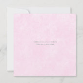 シンデレラ ゴールド カート ピンク プリンセス 招待状 (裏面)