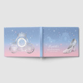 シンデレラ シューズ ライトブルー ピンク キンセアニエラ ゲストブック (全面)