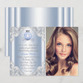 シンデレラ ブルー プリンセス キンセアニエラ 招待状 (正面/裏面)