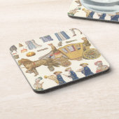 シンデレラ、ヴィンテージビクトリアン紙ドール玩具 コースター (左側)