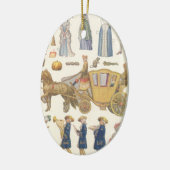 シンデレラ、ヴィンテージビクトリアン紙ドール玩具 セラミックオーナメント (左)