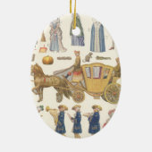 シンデレラ、ヴィンテージビクトリアン紙ドール玩具 セラミックオーナメント (裏面)