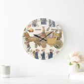 シンデレラ、ヴィンテージビクトリアン紙ドール玩具 ラージ壁時計 (ホーム)