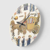 シンデレラ、ヴィンテージ ビクトリアン ペーパー ドール おもちゃ ラージ壁時計 (傾斜)